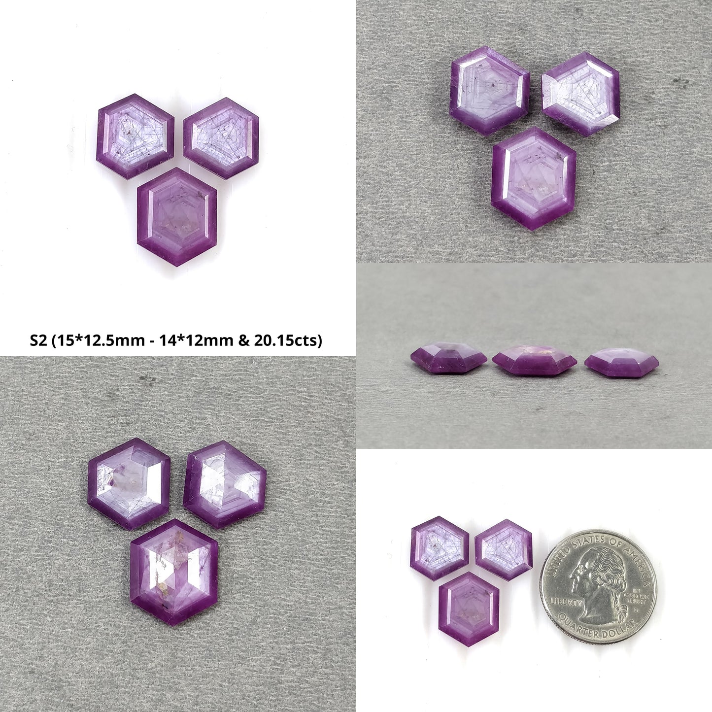 Hexagon Shape Sapphire