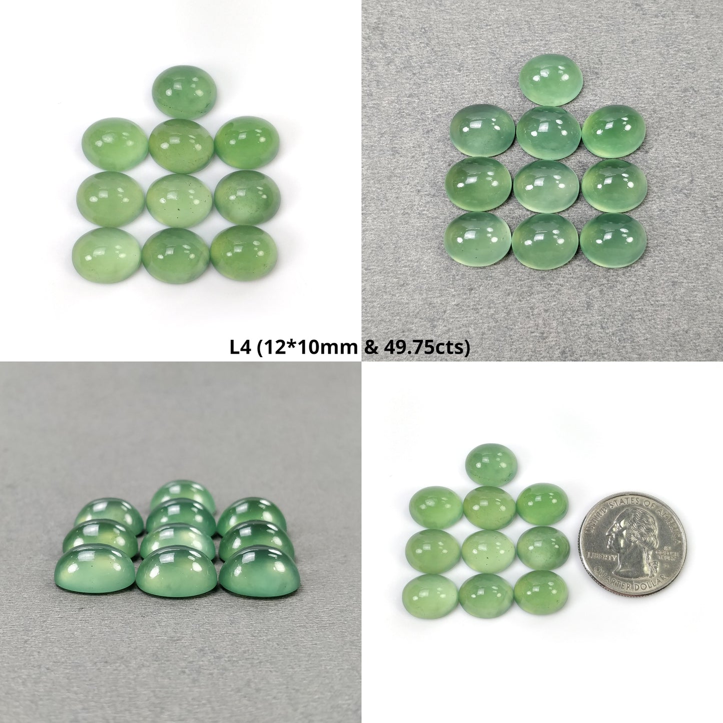 ANTIGORITE SERPENTINE Gemstone Cabochon : Natural Untreated Green Serpentine Oval Shape 12*10mm 10pcs Lots