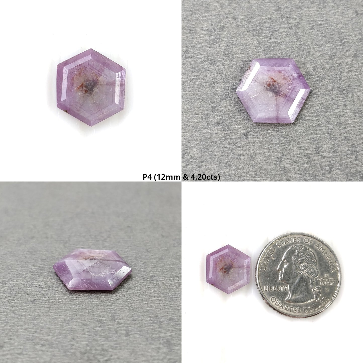 Pink Sapphire Trapiche