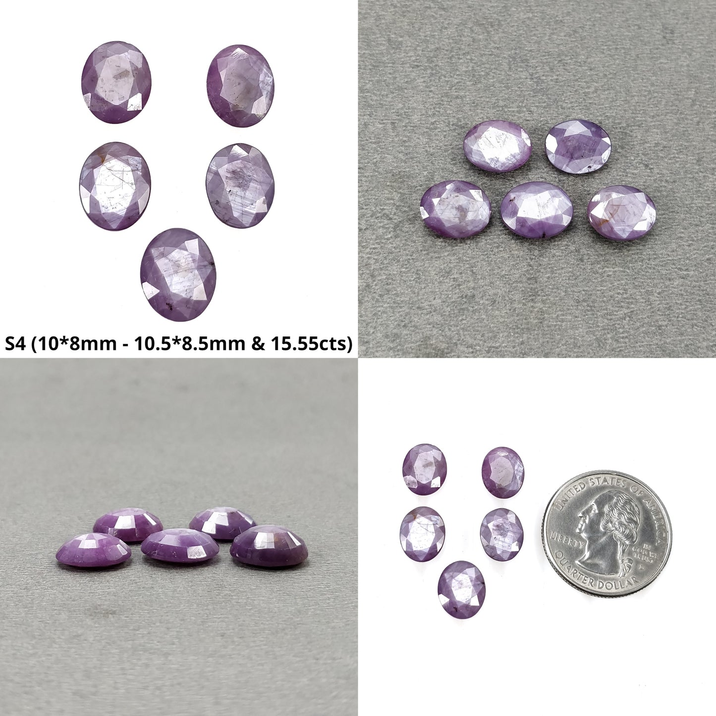 Sapphire Gemstone Normal Cut : Natural Untreated Unheated Raspberry Sheen Pink Sapphire Oval Shape Sets