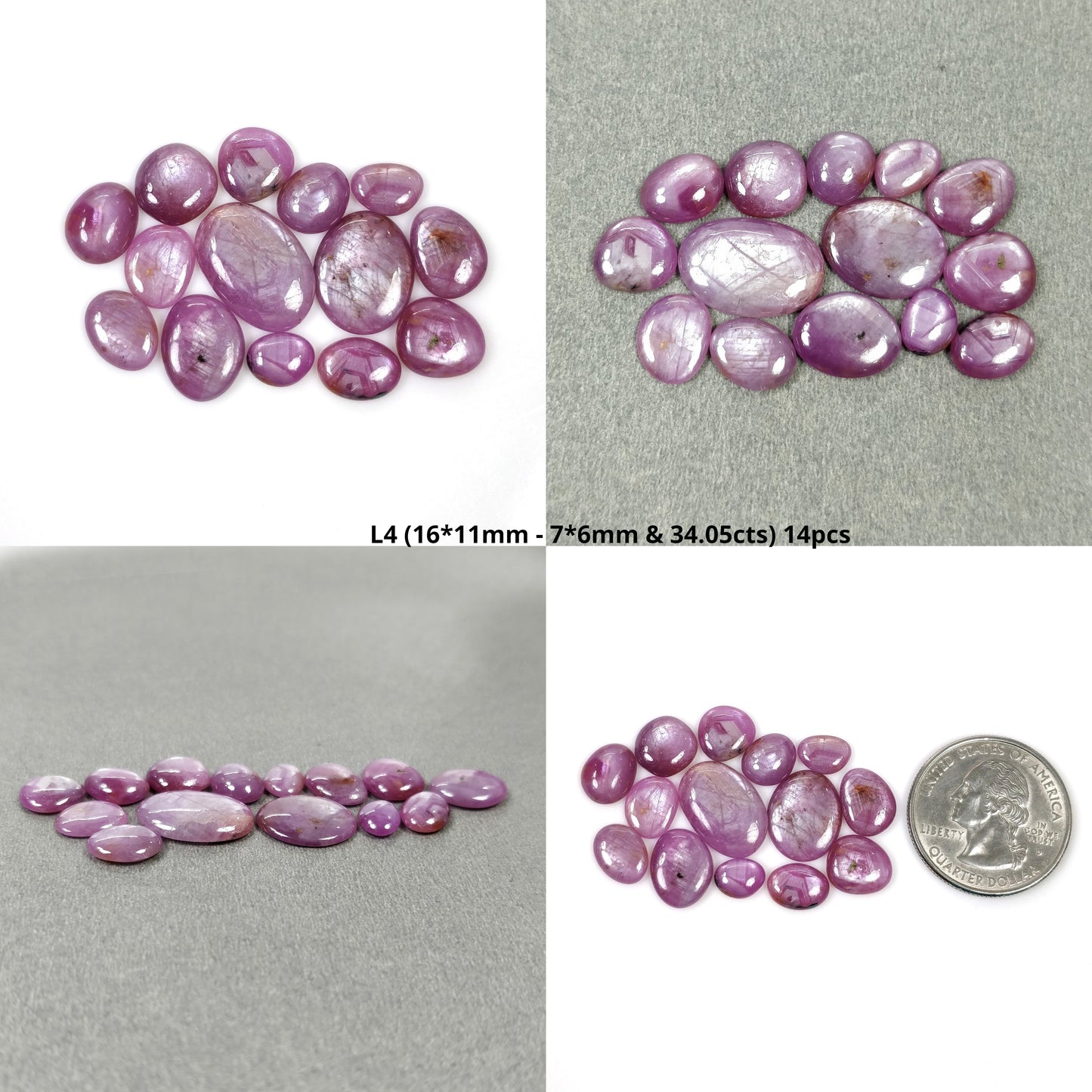 Raspberry Sheen Purple Pink SAPPHIRE Gemstone Cabochon : Natural Untreated Sapphire Uneven Shape 7*8mm - 16*11mm 9pcs, 11pcs, 12pcs, 14pcs