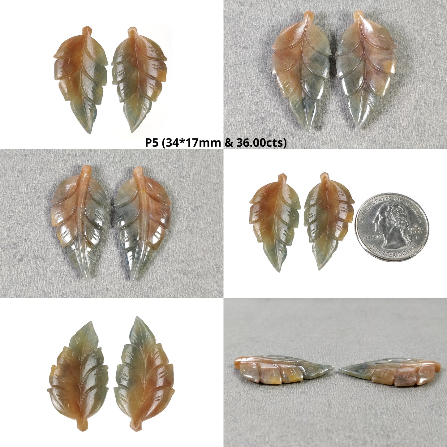 Multi Sapphire Leaf