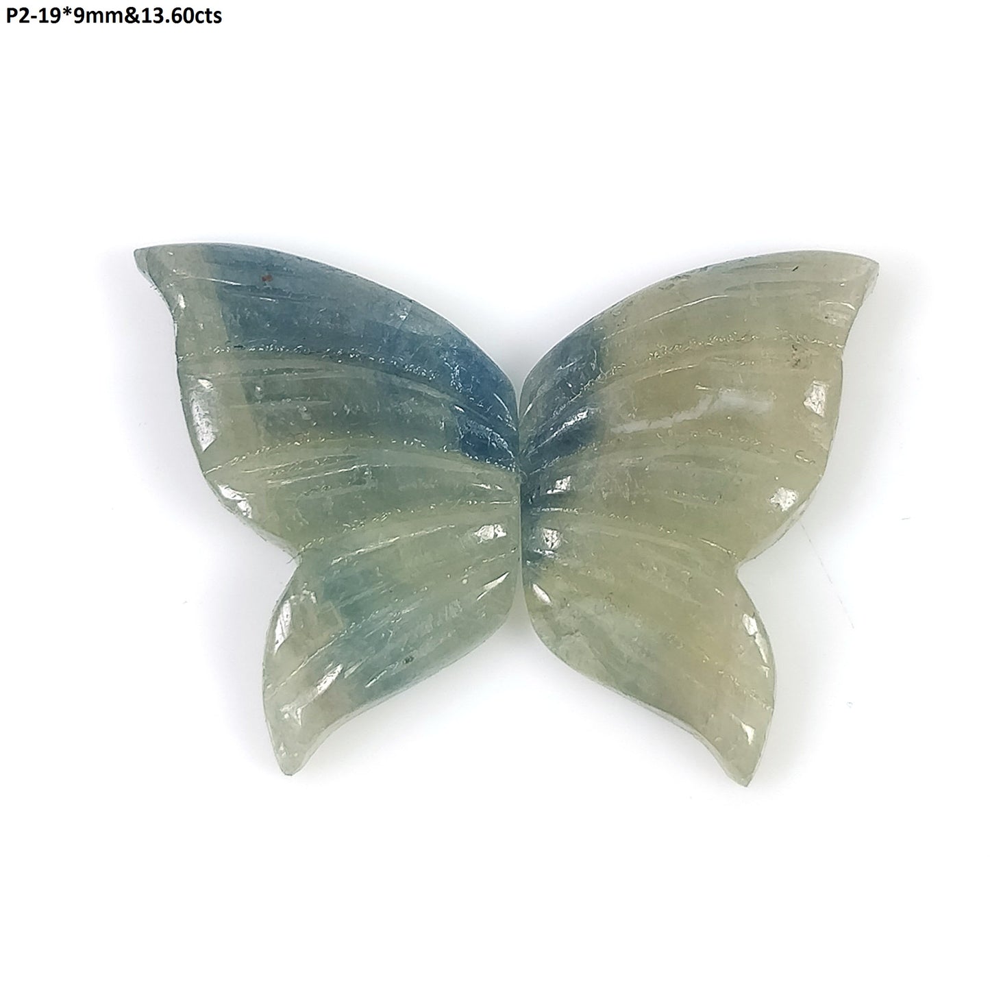 MULTI SAPPHIRE Gemstone Carving: Natural Untreated Bi-Color Sapphire Hand Carved BUTTERFLY Pair (With Video)