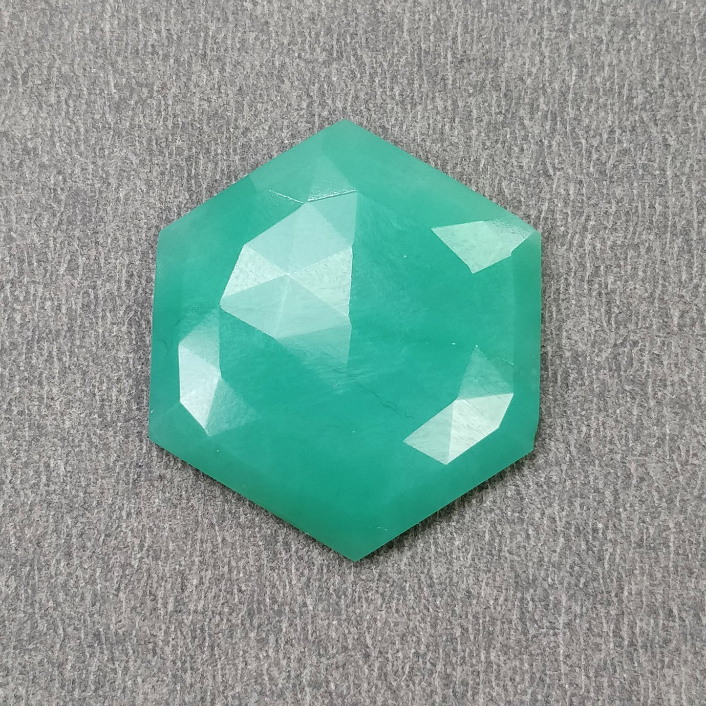 Hexagon shape Chrysoprase