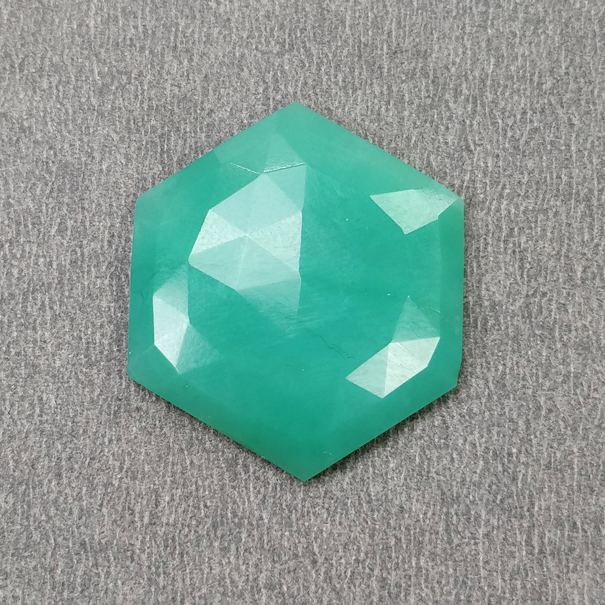 Hexagon shape Chrysoprase