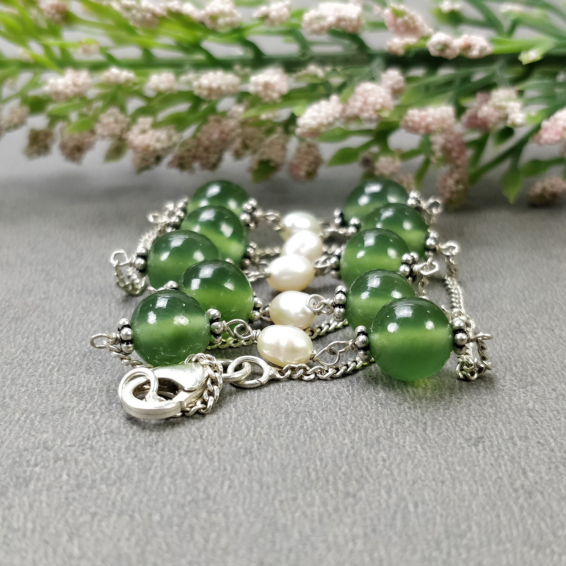 Serpentine Gemstone Necklace