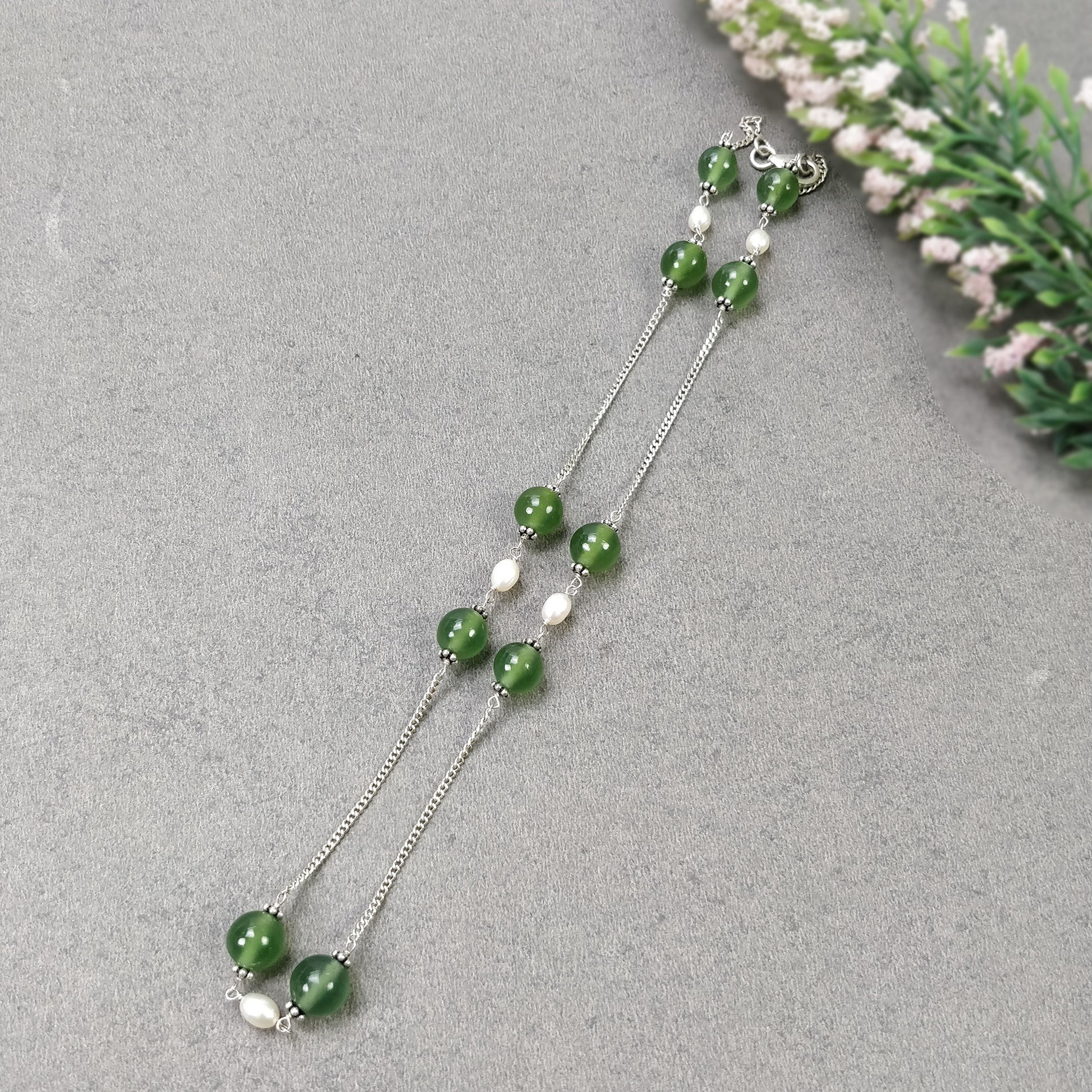 Serpentine Gemstone Necklace