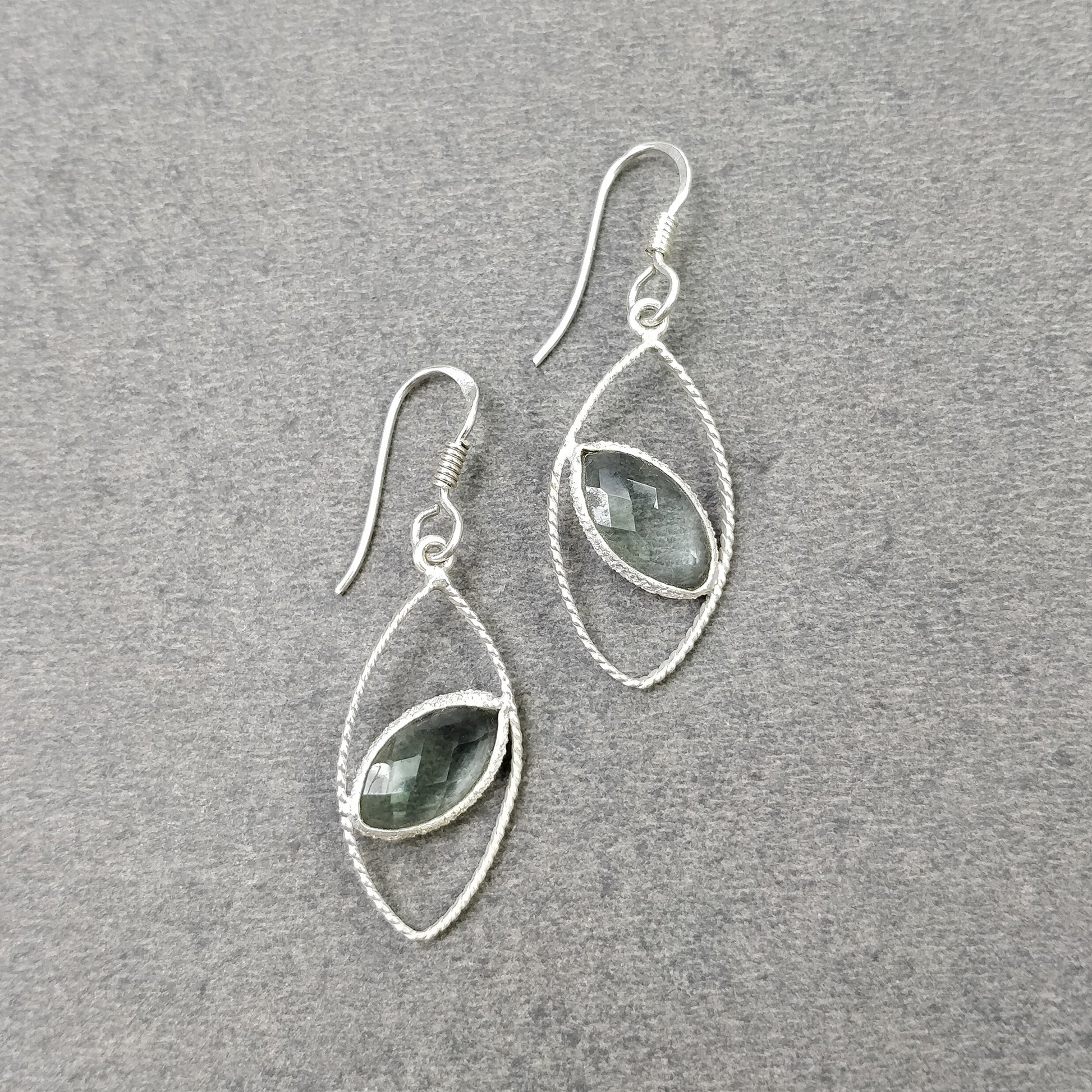 Bezel Set Earrings
