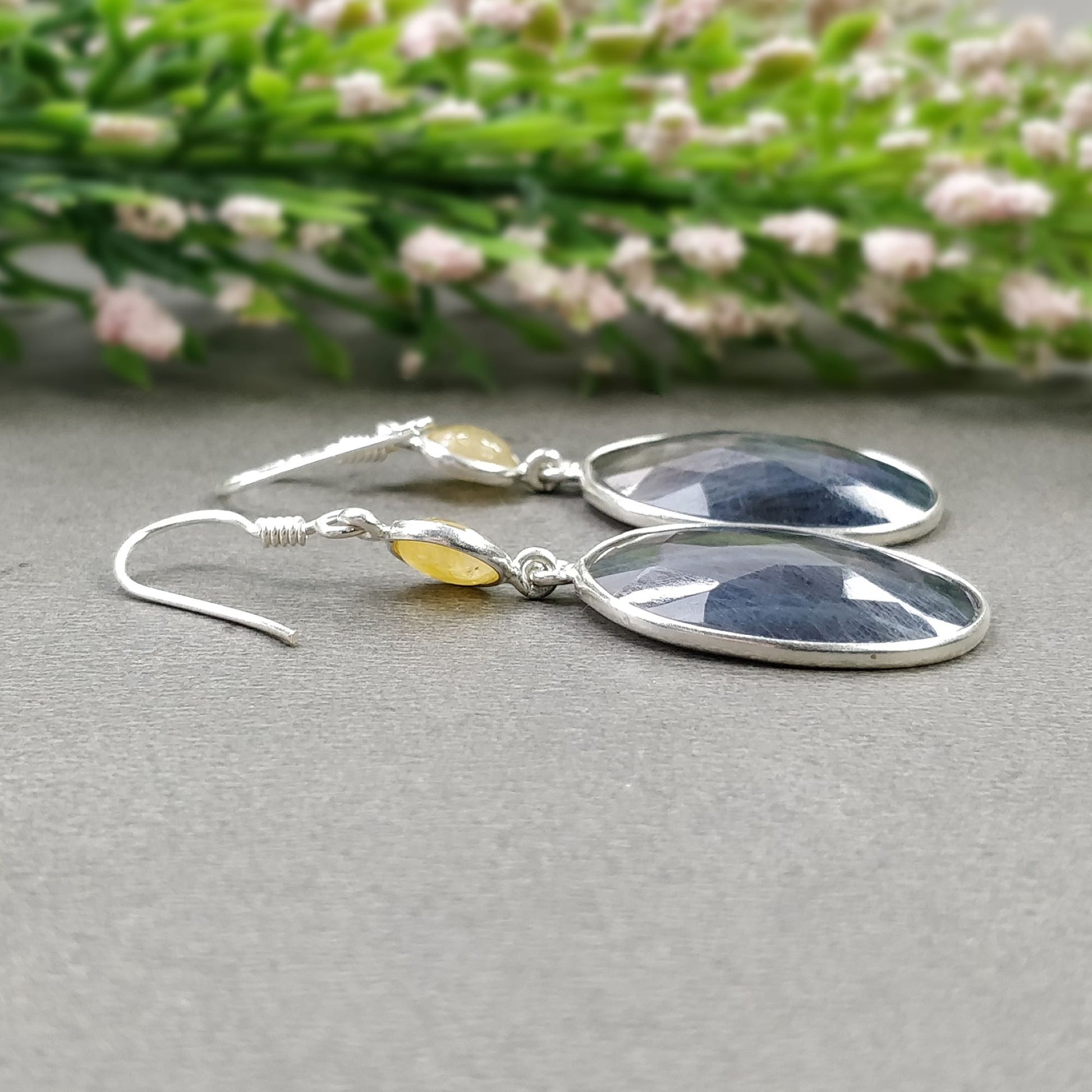Bezel Set Earring
