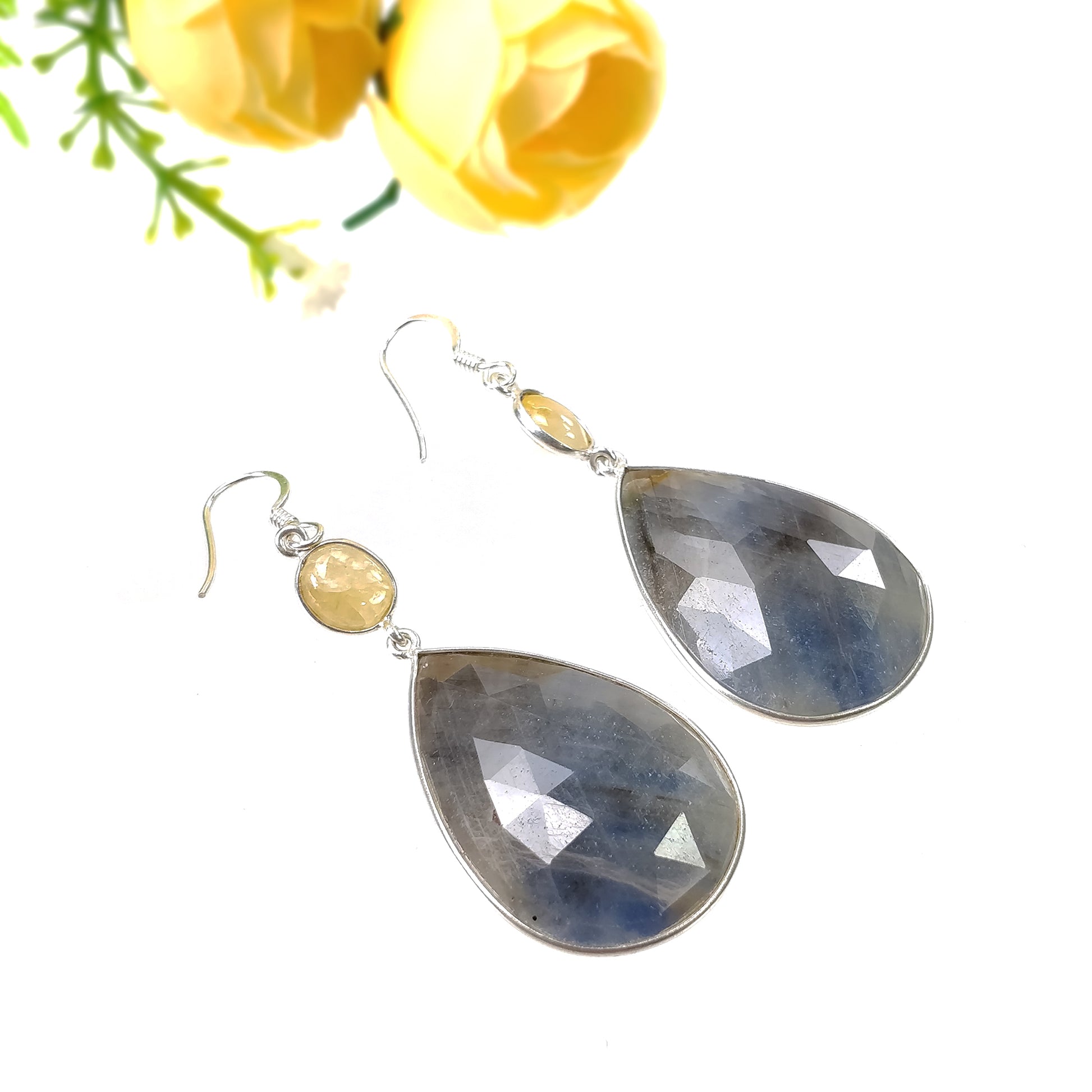 Bezel Set Earring