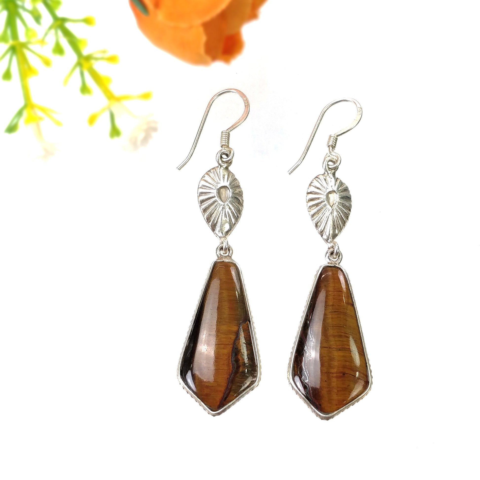 Bezel Set Earring