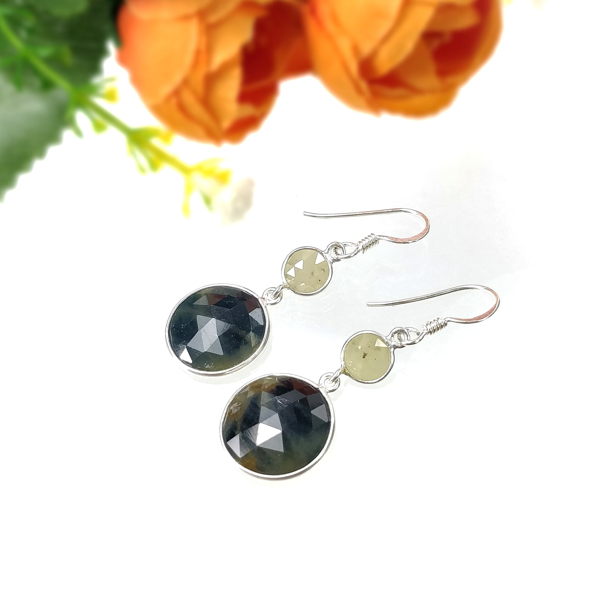 Bezel Set Earring