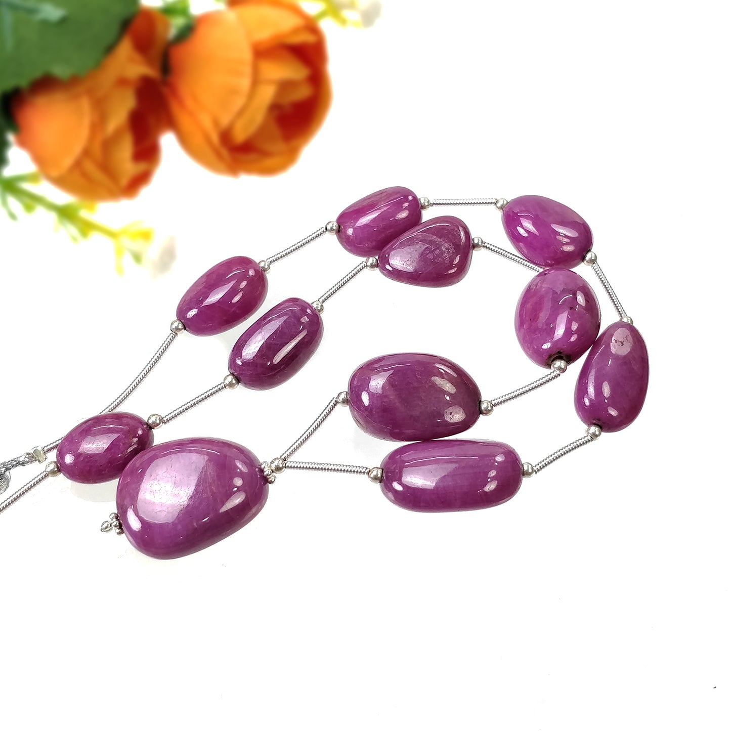 RUBY Gemstone Cabochon Loose Beads : 258.55cts Natural Untreated Unheated Ruby Oval Shape Plain Beads 14*11mm - 21.5*17.5mm