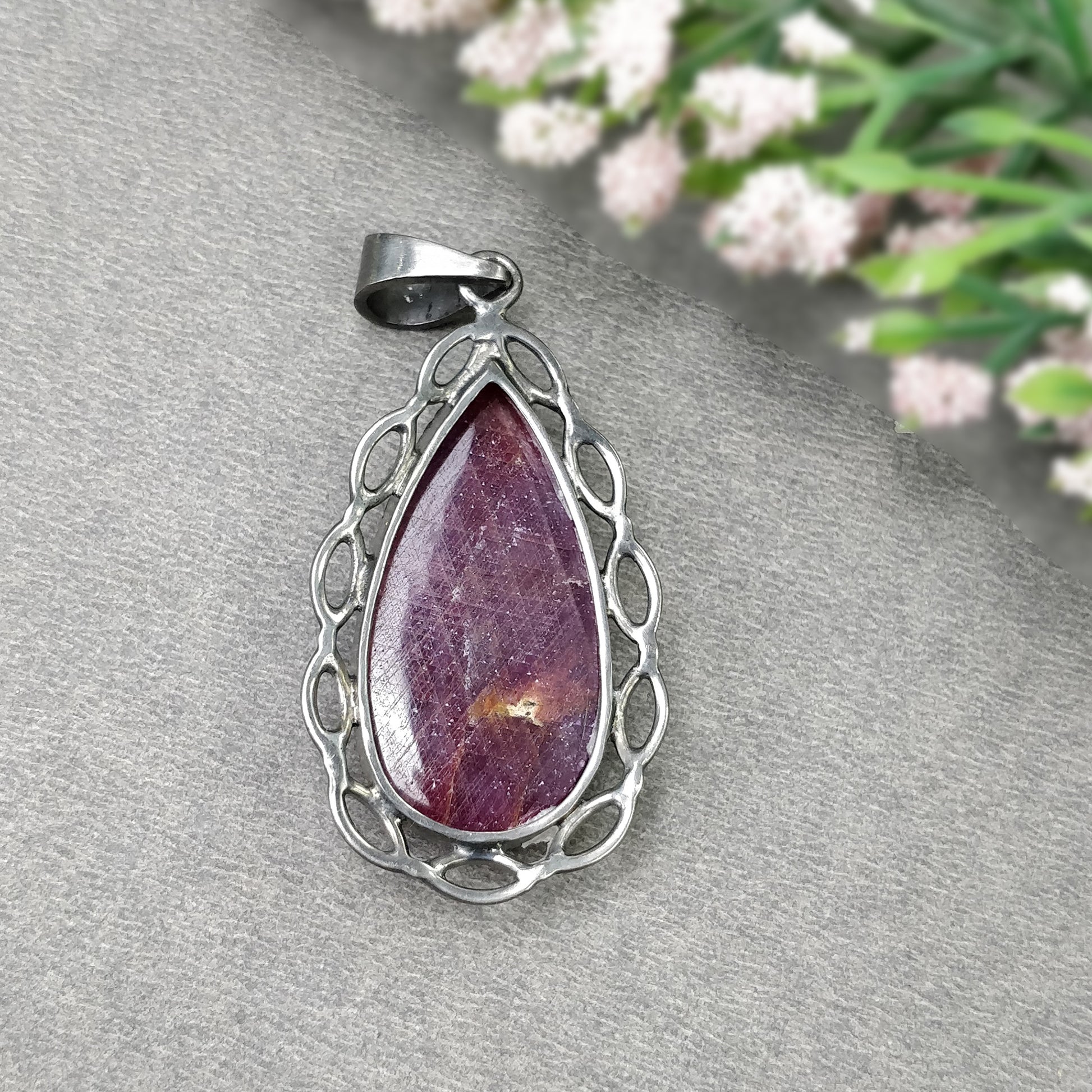 Red Ruby Earring