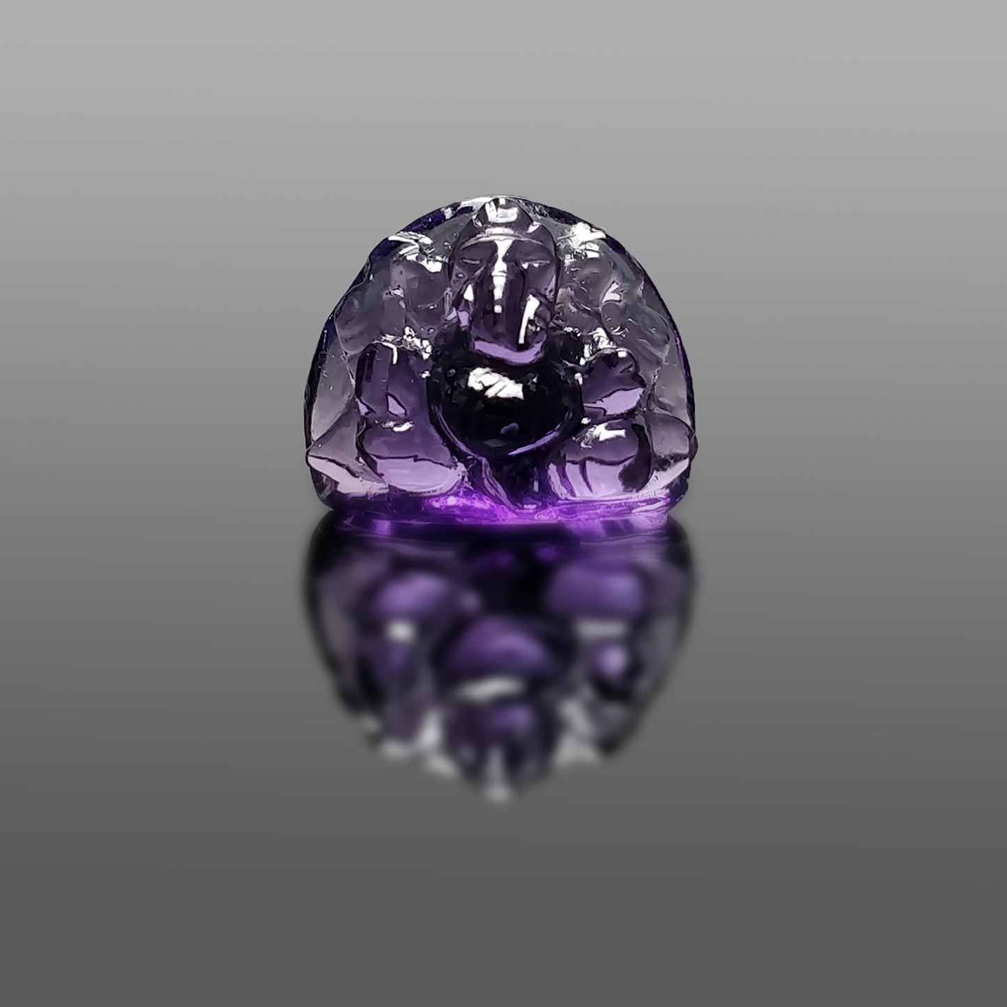 Amethyst Gemstone Carving : Natural Untreated Purple Amethyst Hand Carved LORD GANESHA