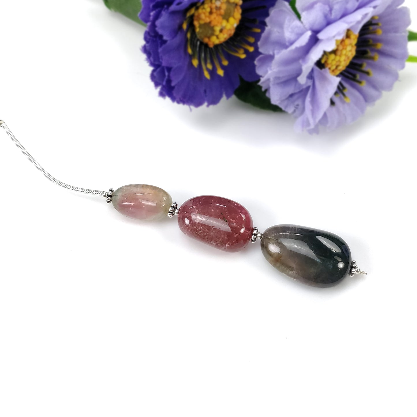 Watermelon TOURMALINE Gemstone Loose Beads : 53.15cts Natural Bi-Color Tourmaline Uneven Shape Plain Nuggets 15*8mm - 22*14.5mm