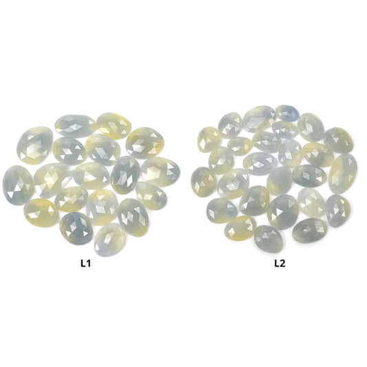 Sapphire Gemstone Rose Cut : Natural Untreated Unheated Sapphire Bi-Color Uneven Shape Lots