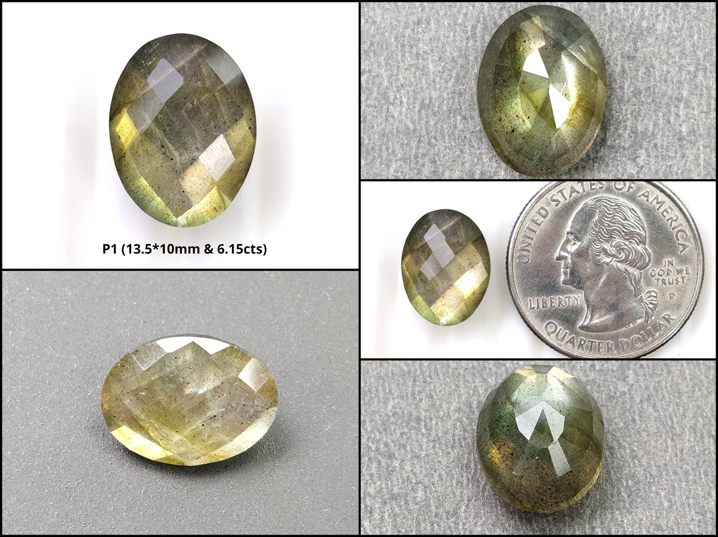 Checker Cut Labradorite
