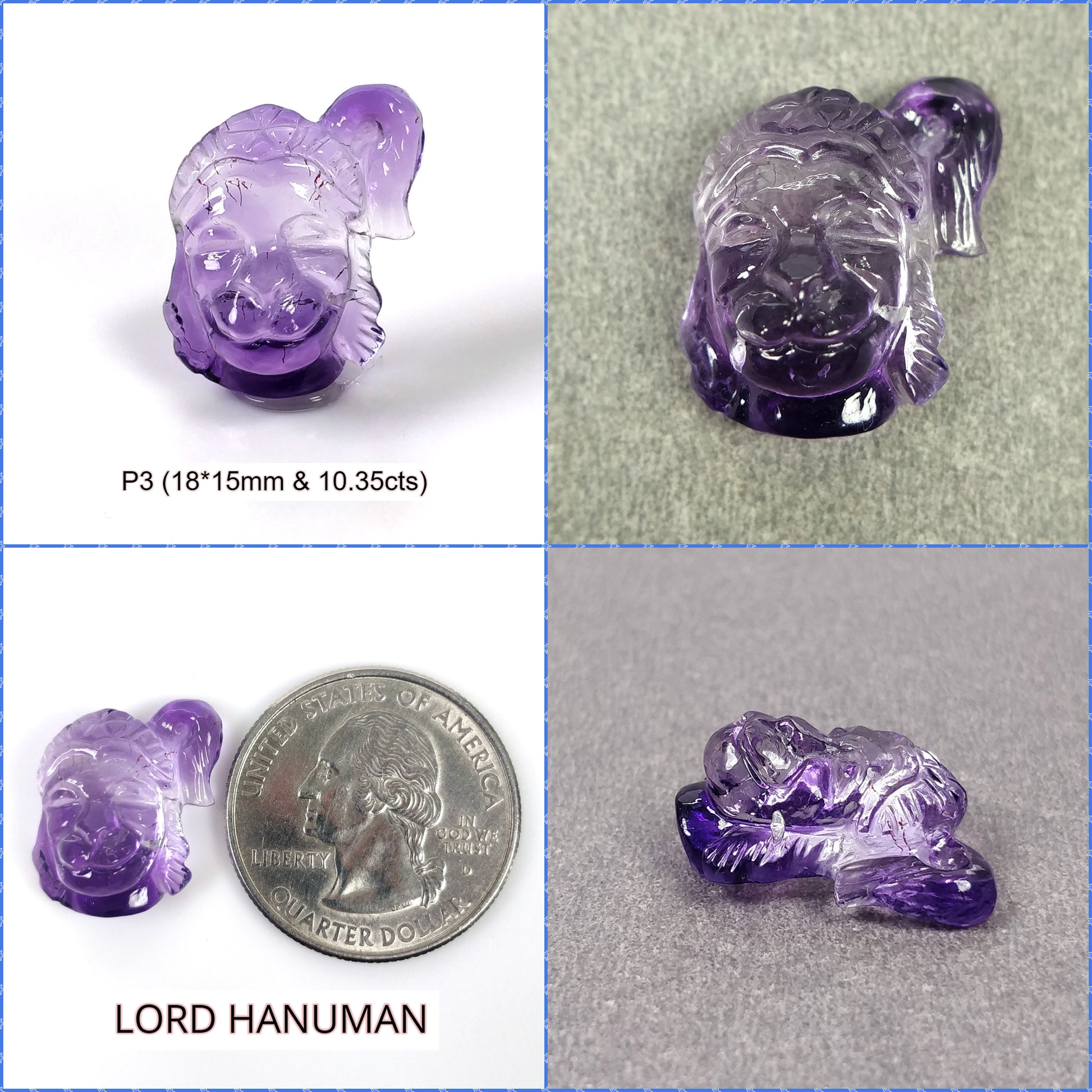 Amethyst Lord Hanuman