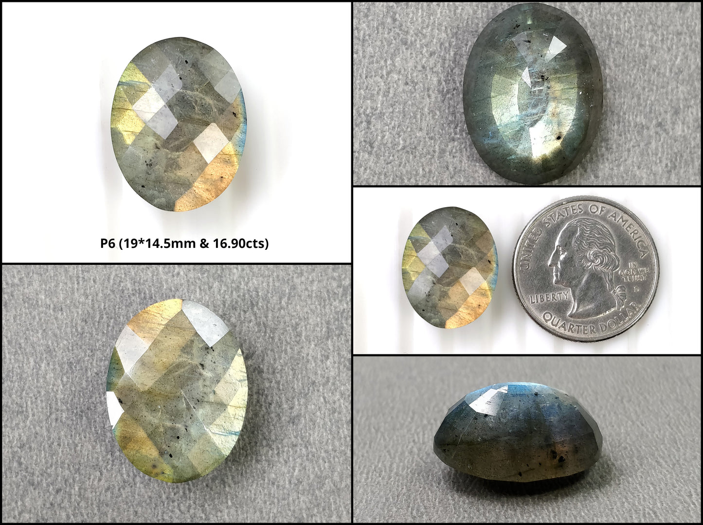 Checker Cut Labradorite