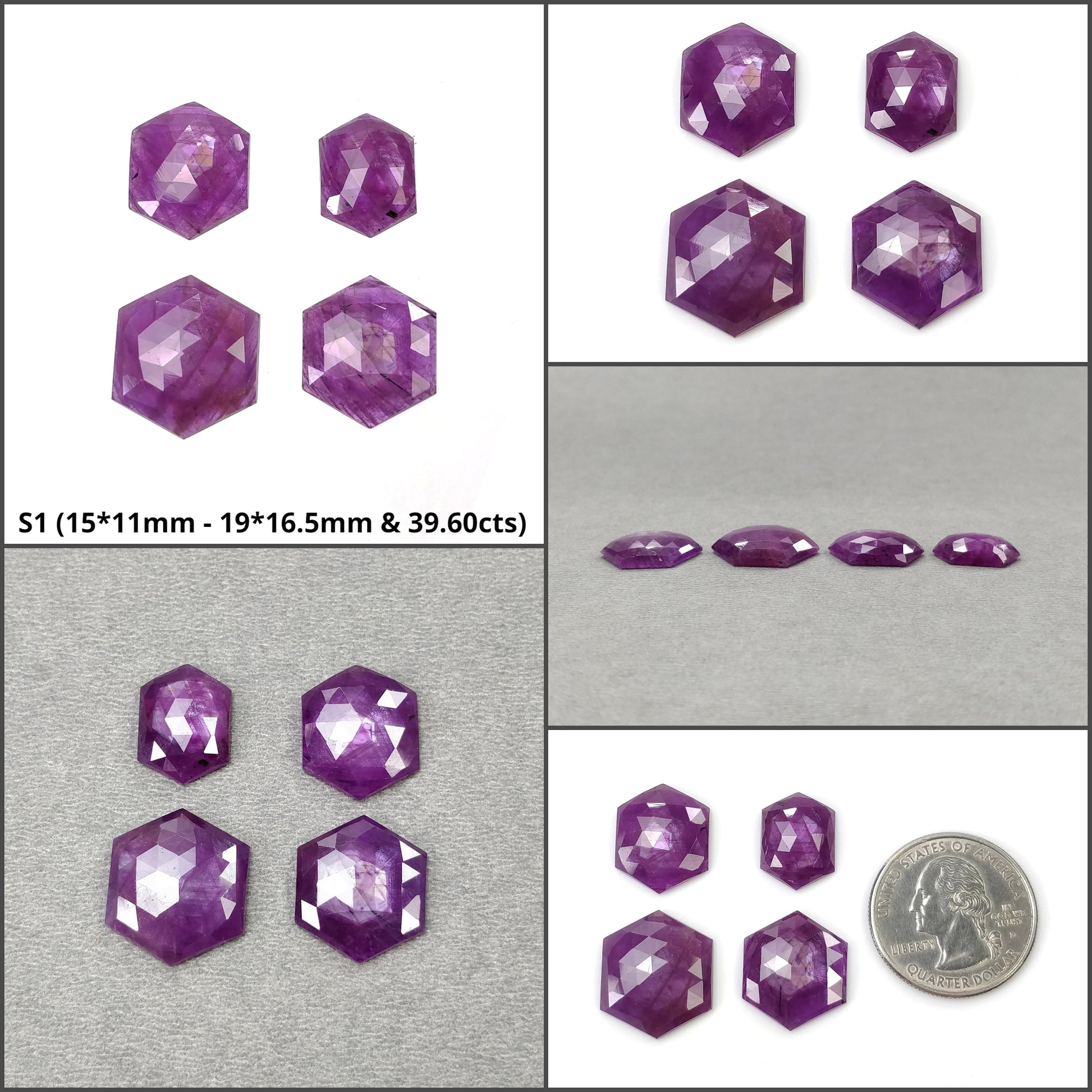 Hexagon Shape Sapphire