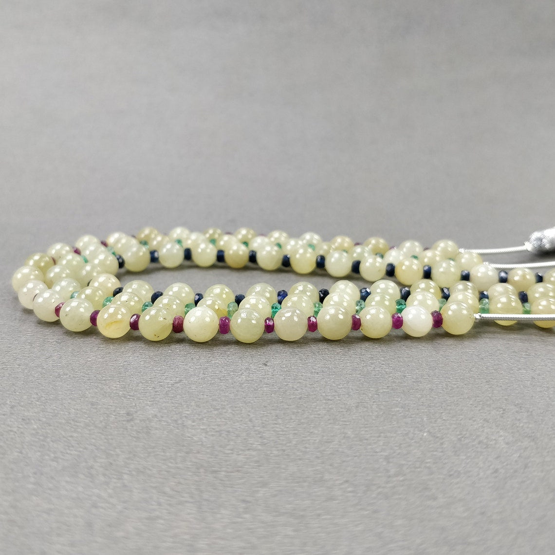 Yellow And Blue SAPPHIRE EMERALD RUBY Gemstone Loose Beads: 64.00cts Natural Unheated Round Plain & Faceted Nuggets 3mm- 6mm 8"