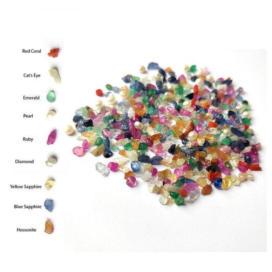 Natural PRECIOUS GEMSTONE NAVRATANS Diamond Ruby Emerald Sapphire Coral Pearl Hessonite Cats Eye Rough Mix Lot Below 4mm 25.00cts Lot