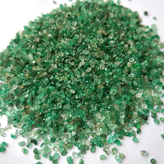 Natural Green COLOMBIAN EMERALD Gemstone Rough & Scrap Piece WHOLESALE Lot Below 2.5mm 50.00cts Lot Fine quality May Birthstone Mineral Size