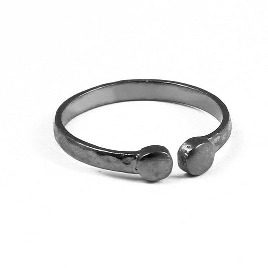 Brass Black Oxidized Plated Hammer Texture Support Adjustable Ring Raw Brass Ring Creation Component Ring Diy Boho Ring Band Handmade Ring